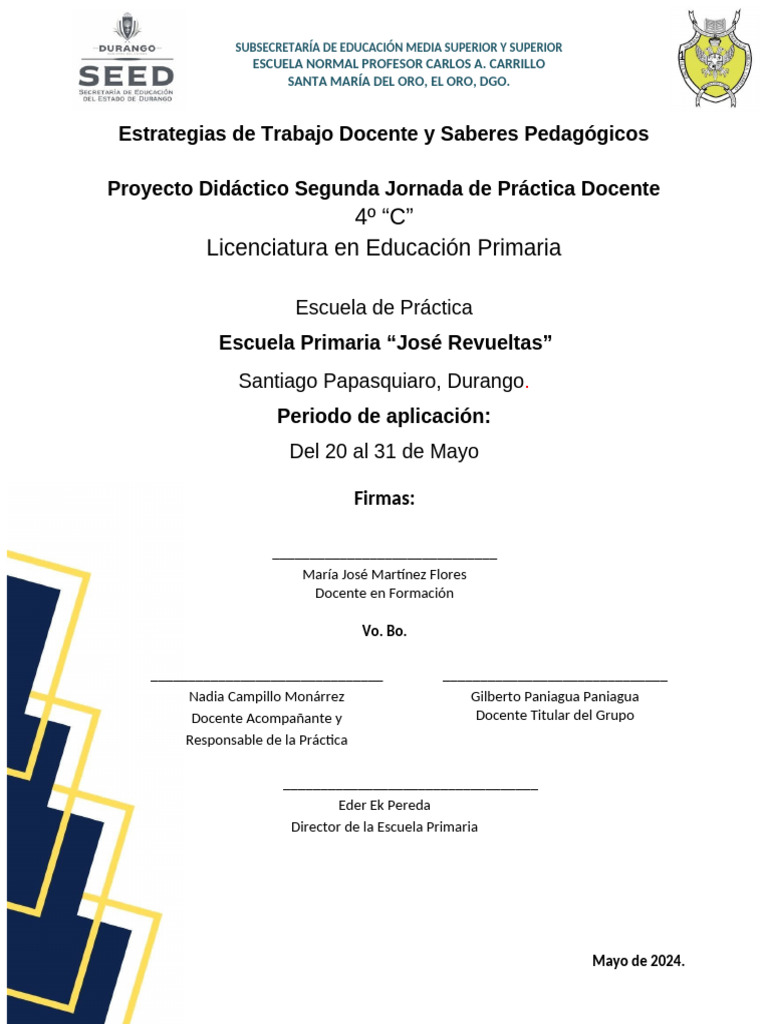 Proyecto Final | PDF | Salón de clases | Maestros