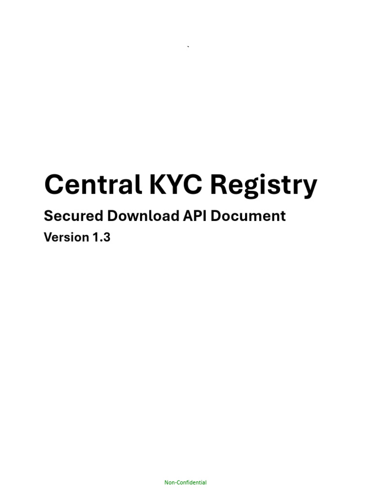 CKYC API Secured Download Document Ver1.3 | PDF | Encryption | Public ...