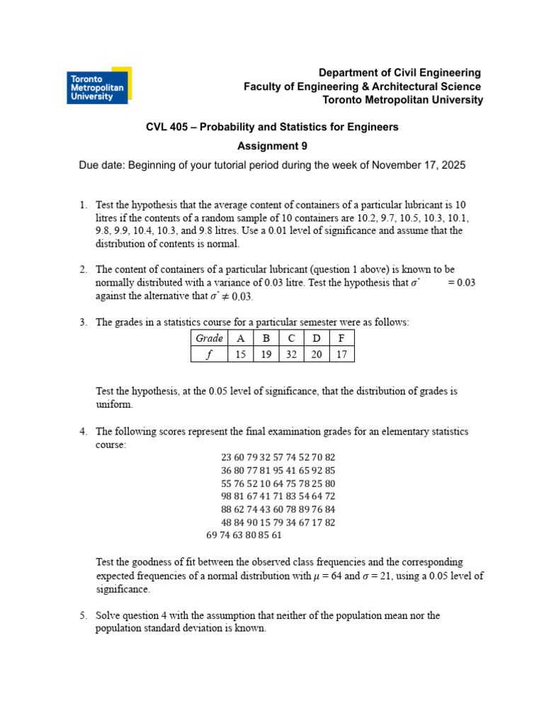 Assignment 9 | PDF