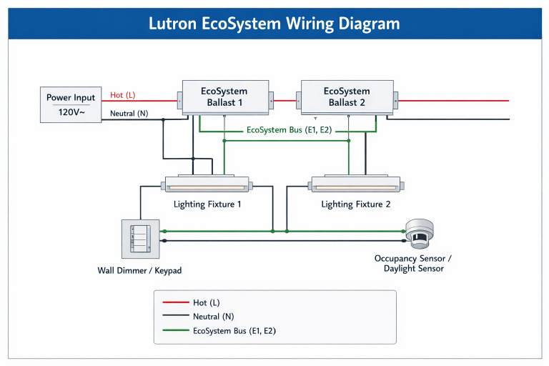 Lutron EcoSystem Wiring Diagram | PDF