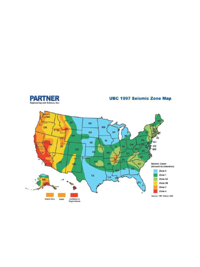 UBC 1997 Seismic Zone Map | PDF