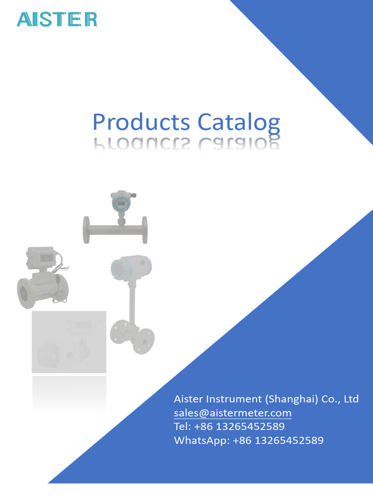 Products Catalog-Aister Instrument - Flowmeters | PDF | Flow ...