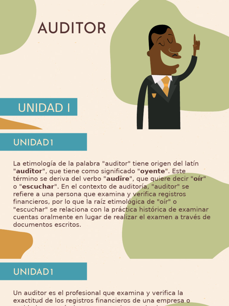 UNIDAD 1 | PDF | Contralor | Auditoría