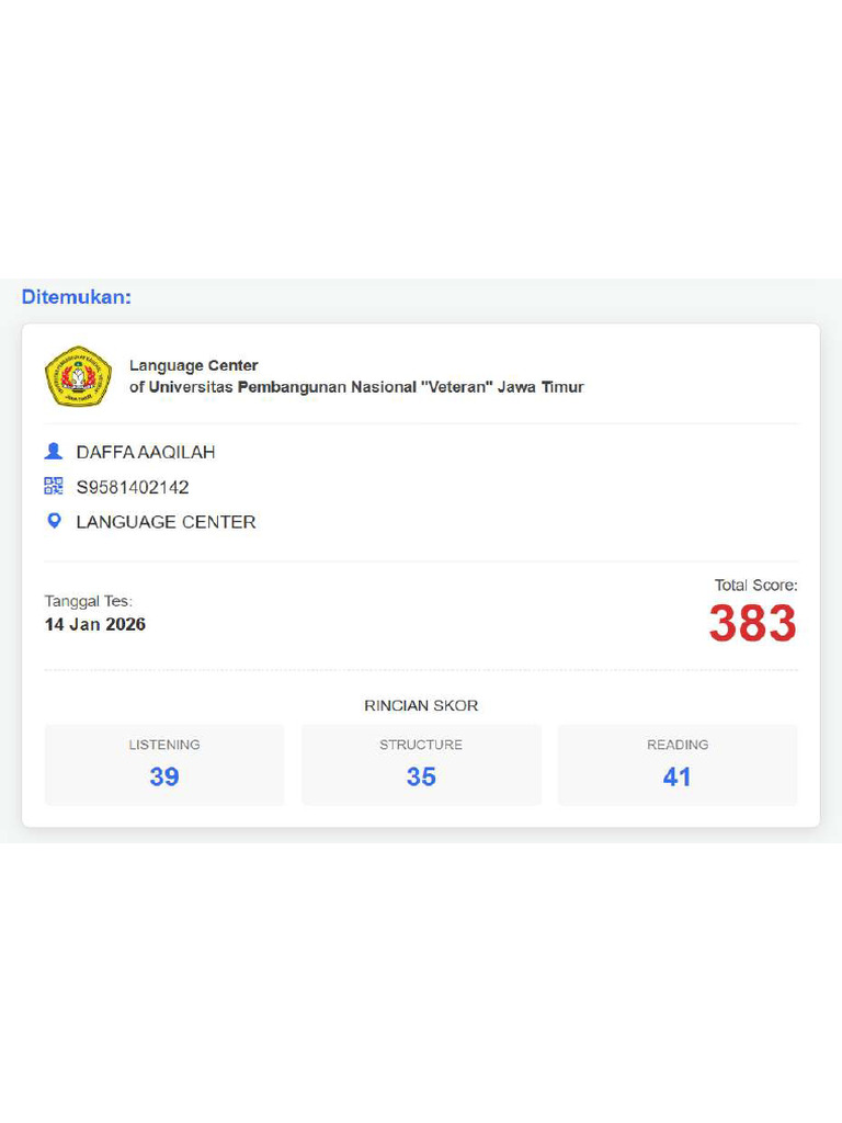 Bukti EPT Daffa Aaqilah | PDF