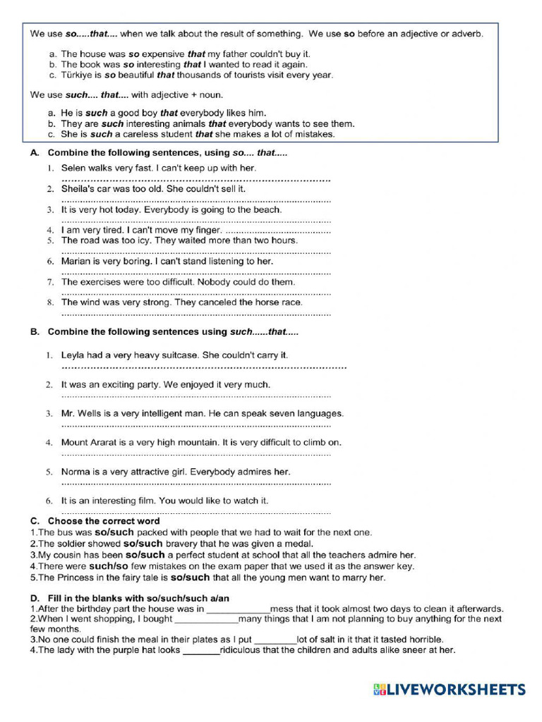 Worksheet 2272251 | PDF