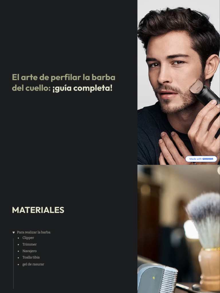 El Arte de Perfilar La Barba Del Cuello Guia Completa | PDF | Barba ...