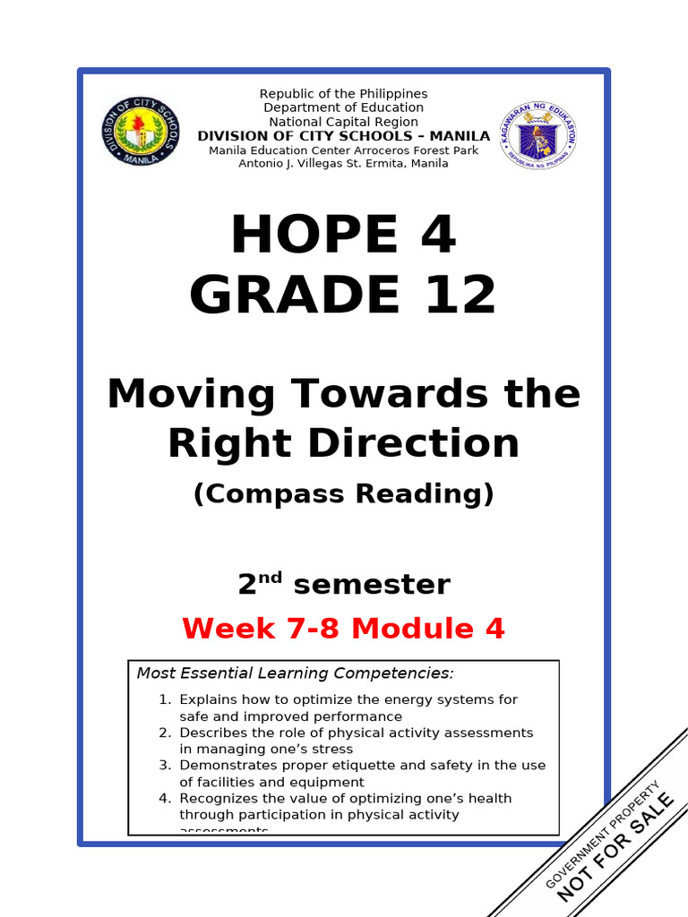Hope 4 Module 4 w7 8 Compass Reading | PDF | Compass | Navigation