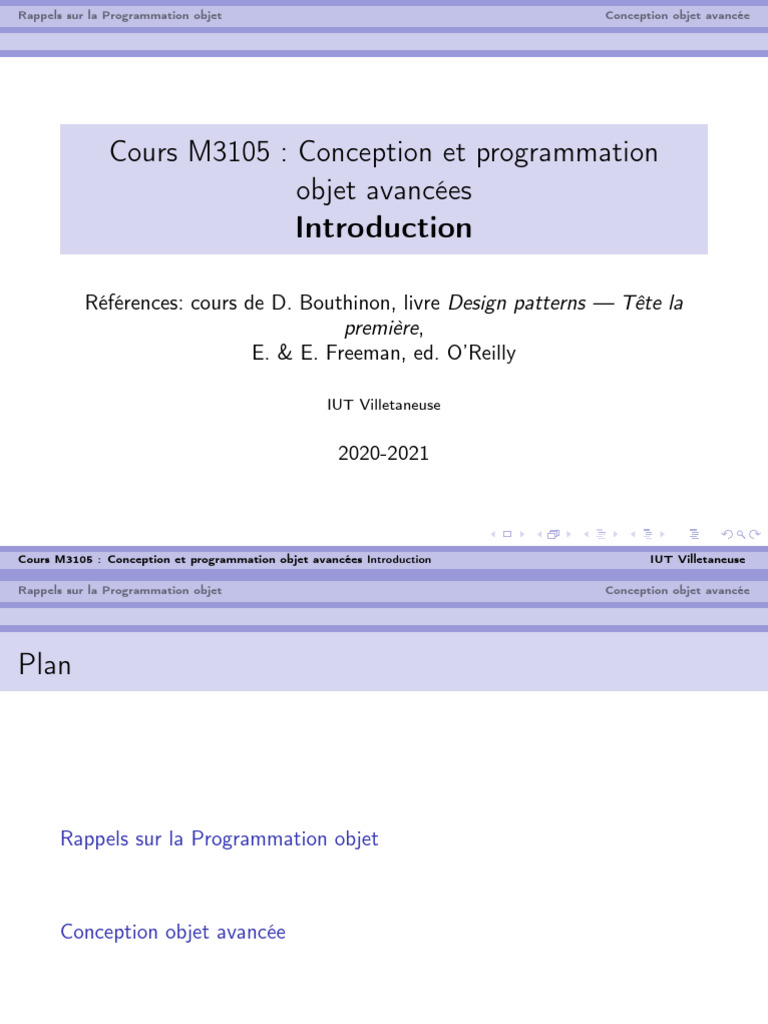 Cours 1 | PDF | Interface (Informatique) | Programmation orientée objet
