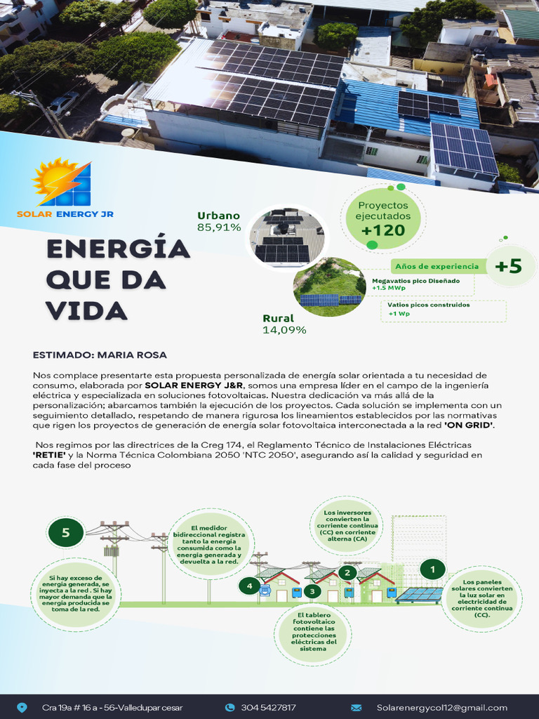 Propuesta Energia Solar Maria Rosa | PDF