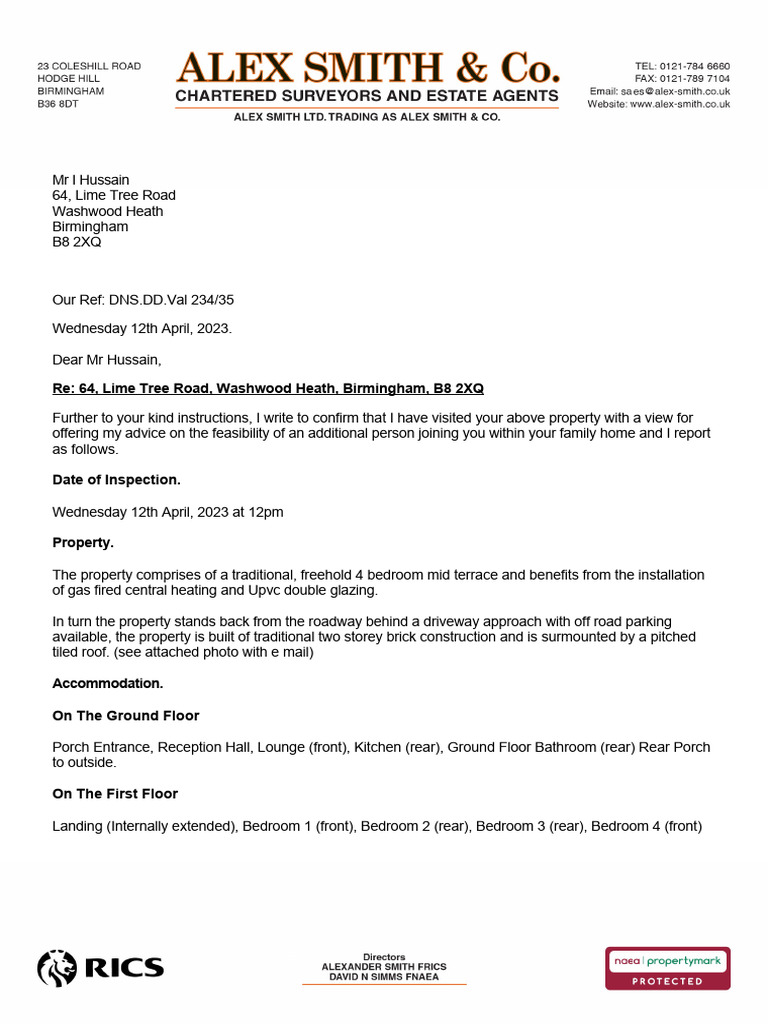 Standard Property Letter | PDF