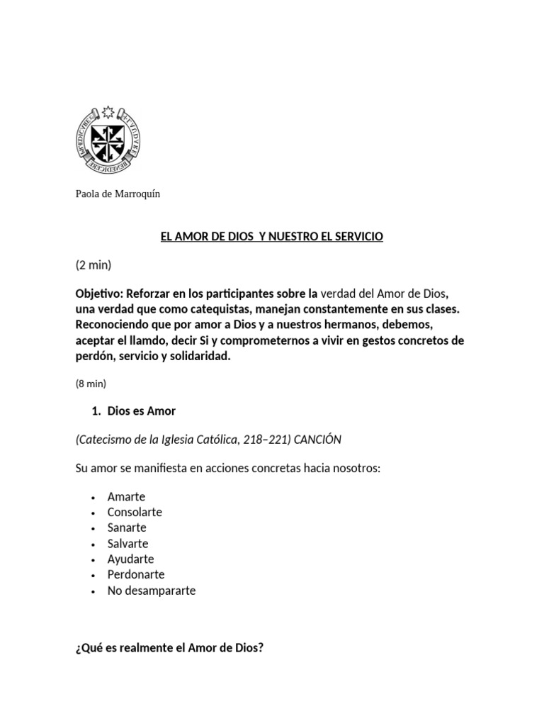 El Amor de Dios en El Servicio | PDF | Amor | Dios