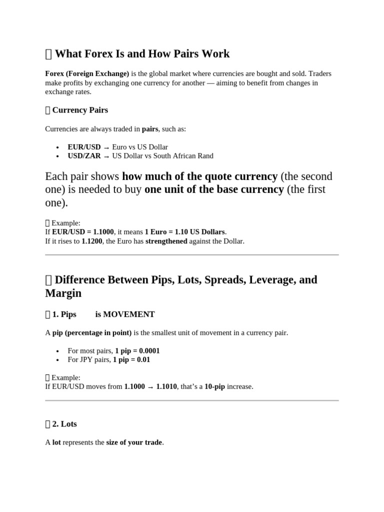 Forex Notes Week 1-Week 4 | PDF | Foreign Exchange Market ...
