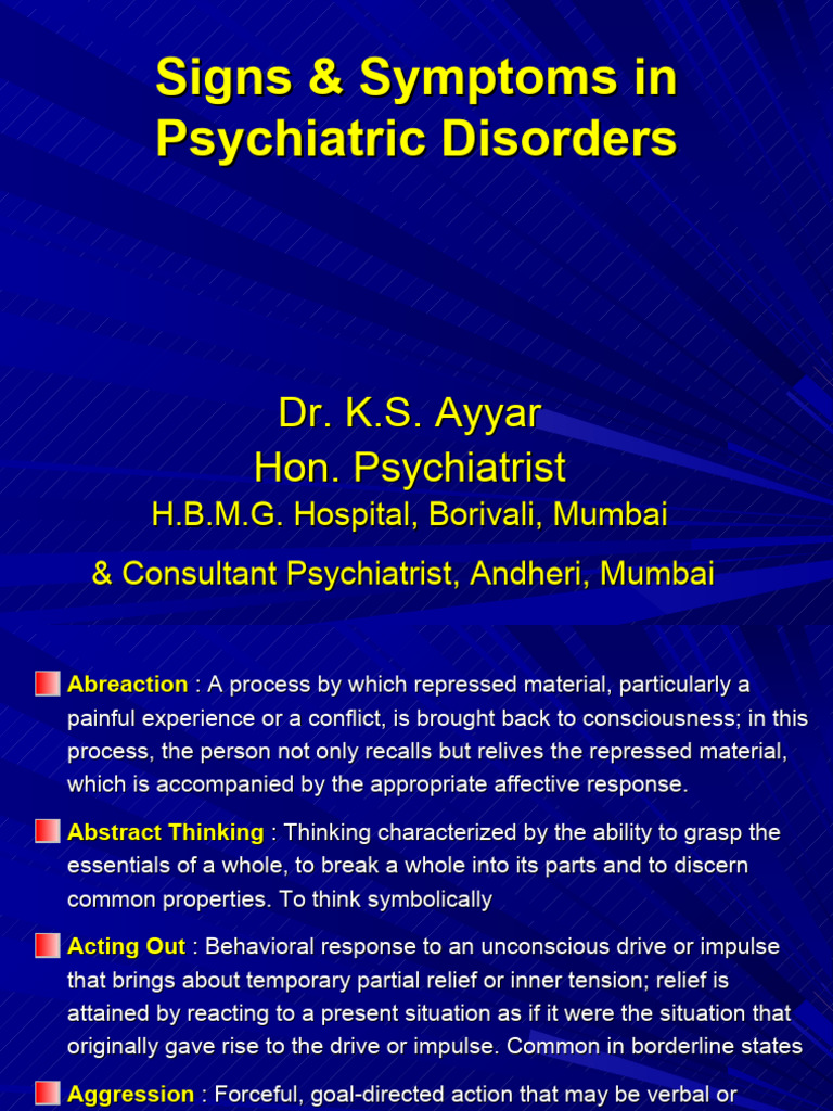 Signs Psychiatry | PDF | Delusion | Mental Disorder