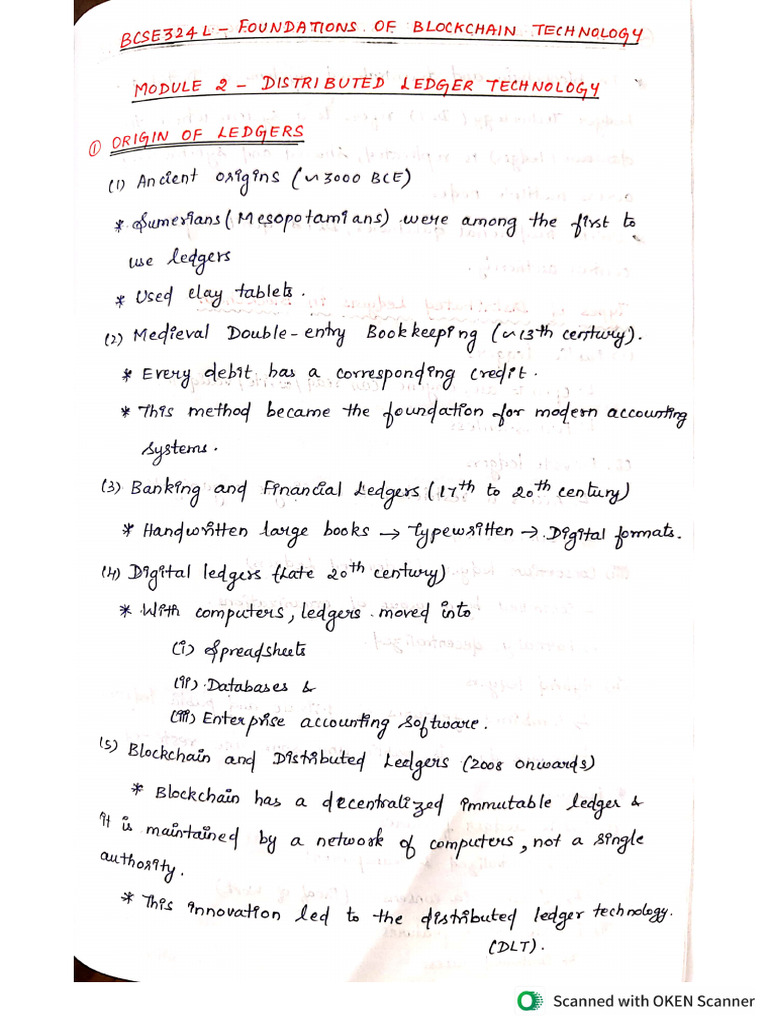 Foundations of Blockchain Technology Module 2 Notes | PDF