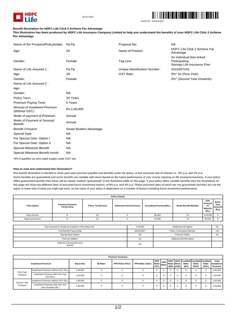 Illustration (8) | PDF | Life Insurance | Insurance
