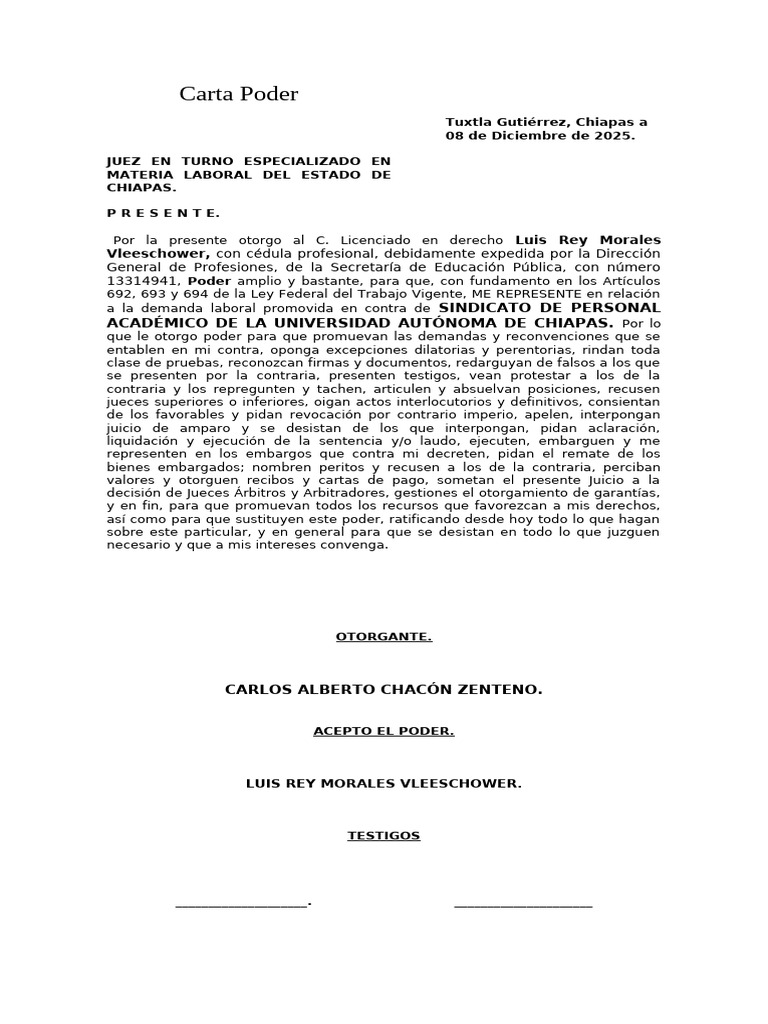 Carta Poder | PDF