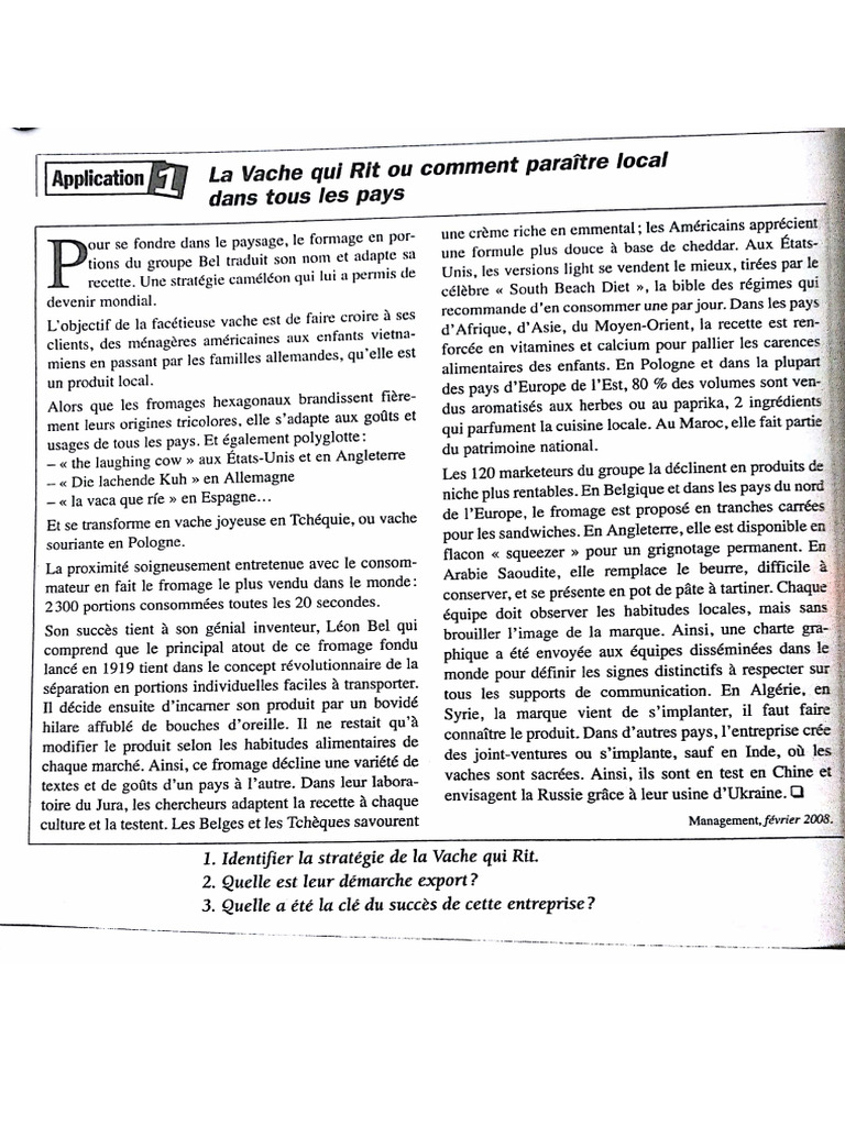 Cas Pratique 2 La Vache Qui Rit Ou Comment Paraitre Local Dans Tous Les ...