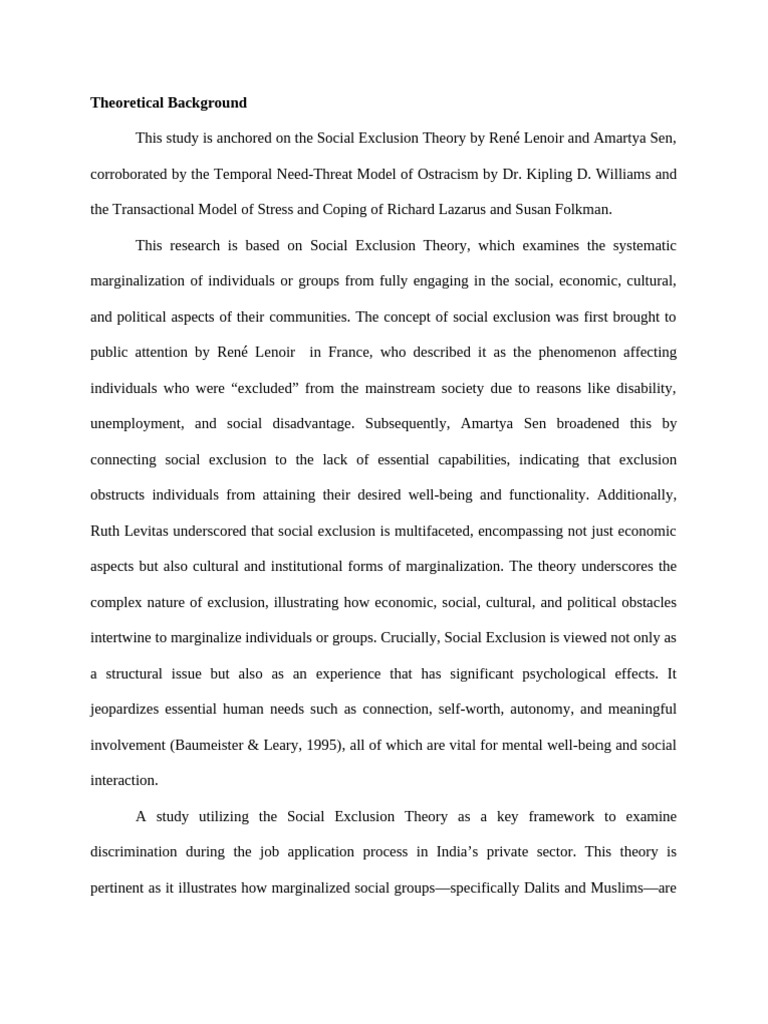 Theoretical Background | PDF | Psychological Resilience | Stress (Biology)