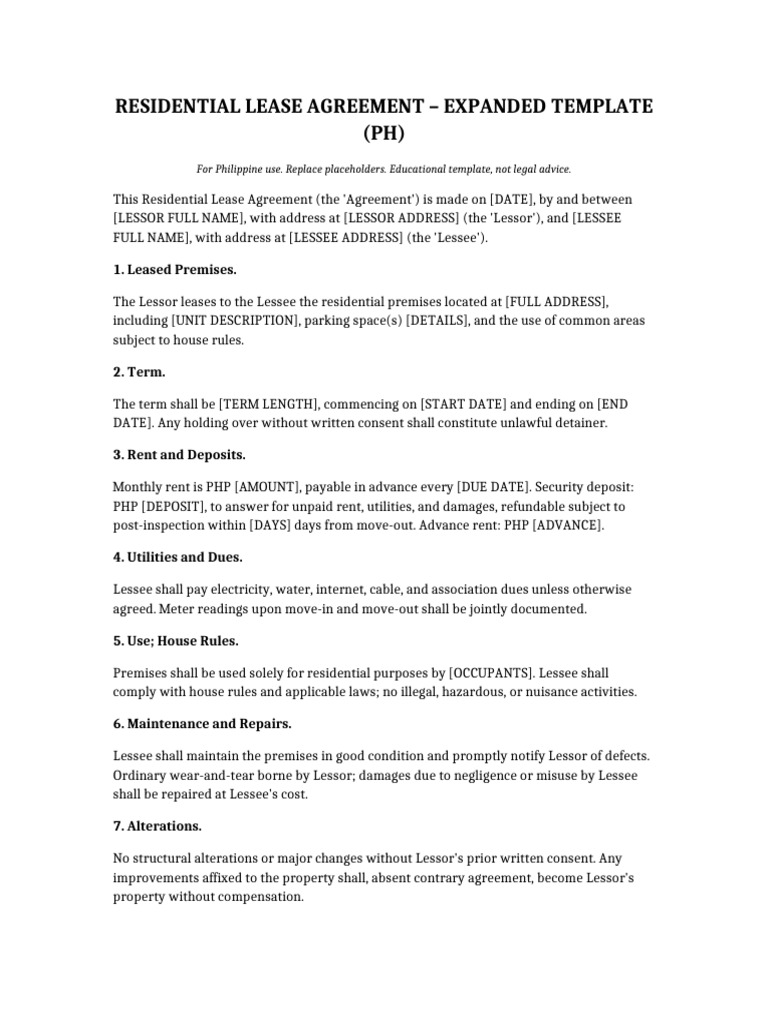 03_Residential_Lease_Agreement_Expanded. | PDF | Lease | Common Law