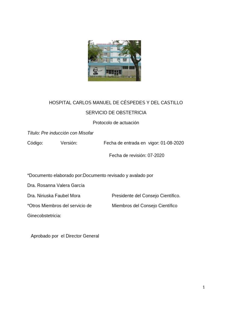 Protocolo Misofar | PDF | Parto | Maternidad