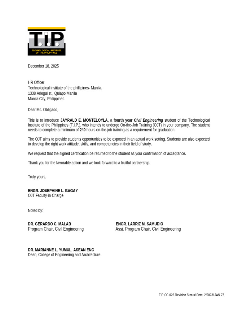 Sample CE Endorsement Letter | PDF