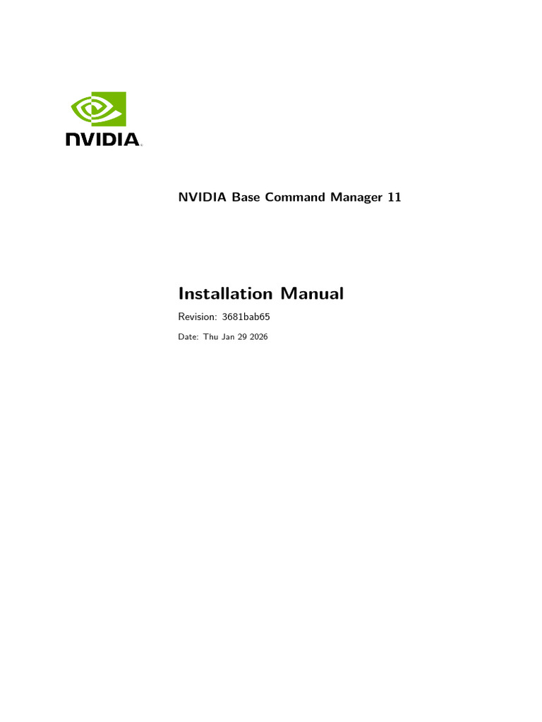 Installation Manual | PDF | Graphics Processing Unit | Computer Cluster