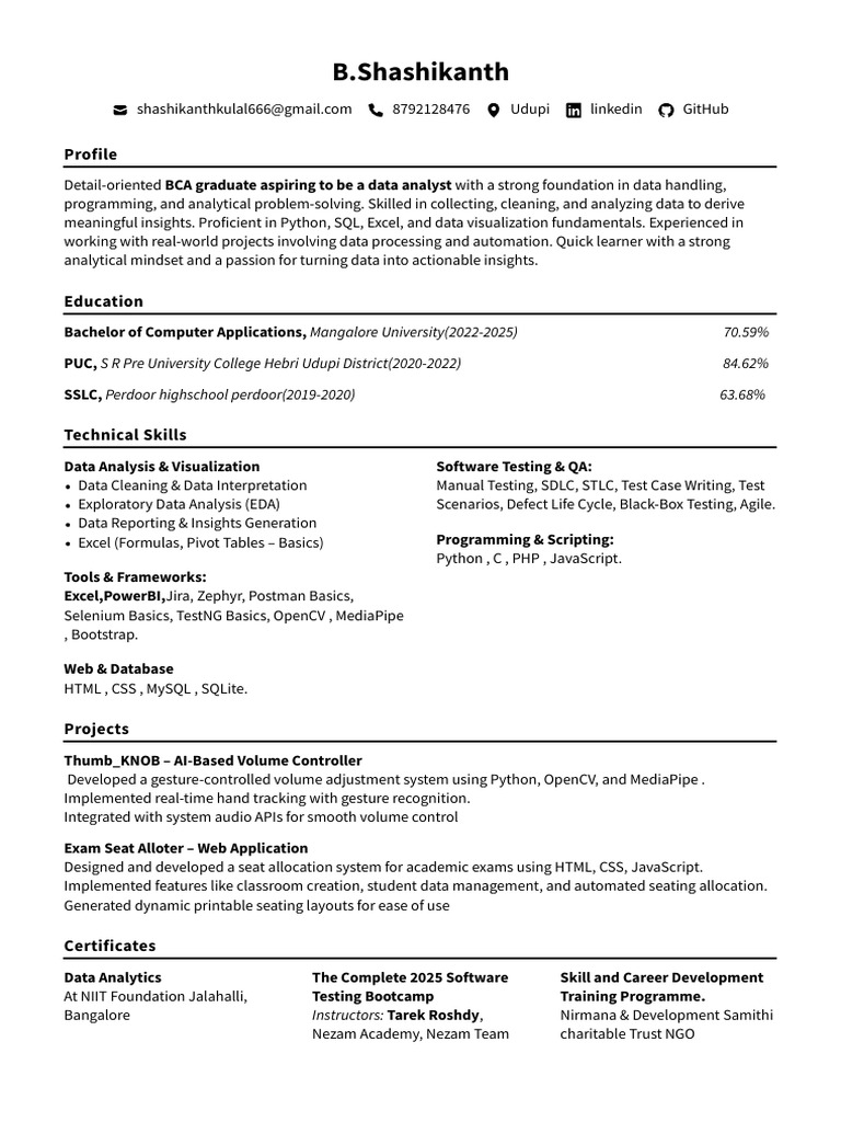 B.shashikanth Data Analytics | PDF | Data Analysis | Computer Programming