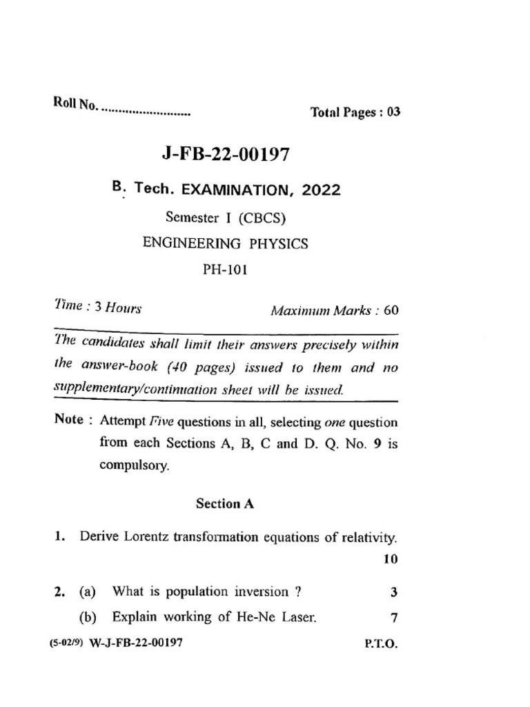 Q.Paper-2022 | PDF