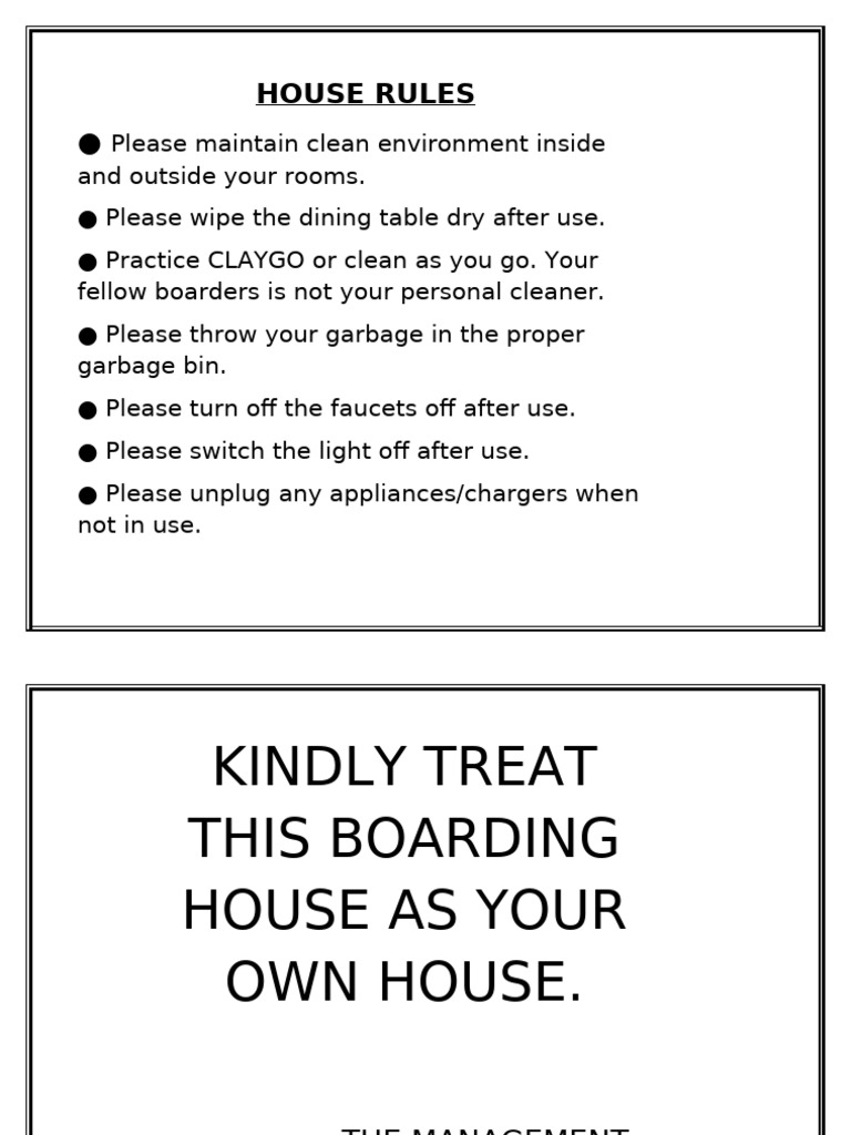House Rules | PDF
