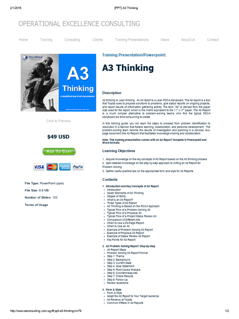 (PPT) A3 Thinking | PDF | Microsoft Power Point | Learning