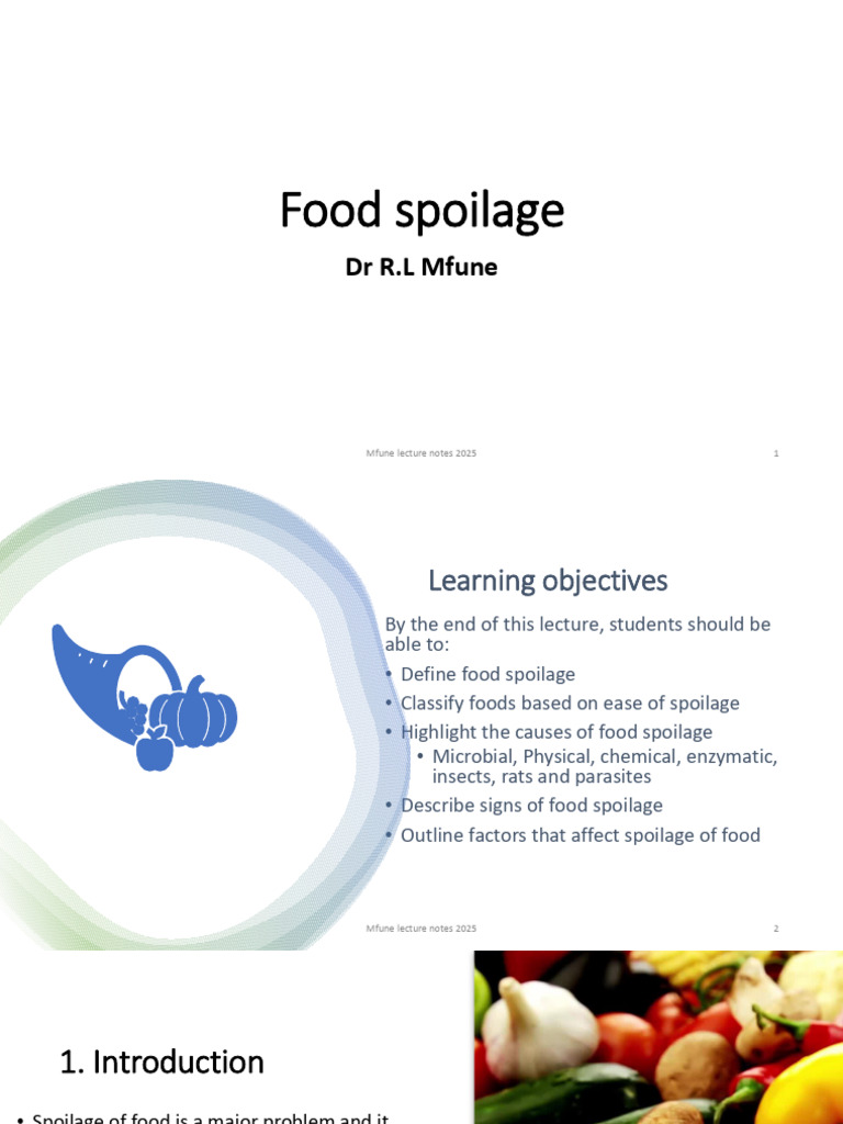 9. Food Spoilage | PDF | Decomposition | Foods