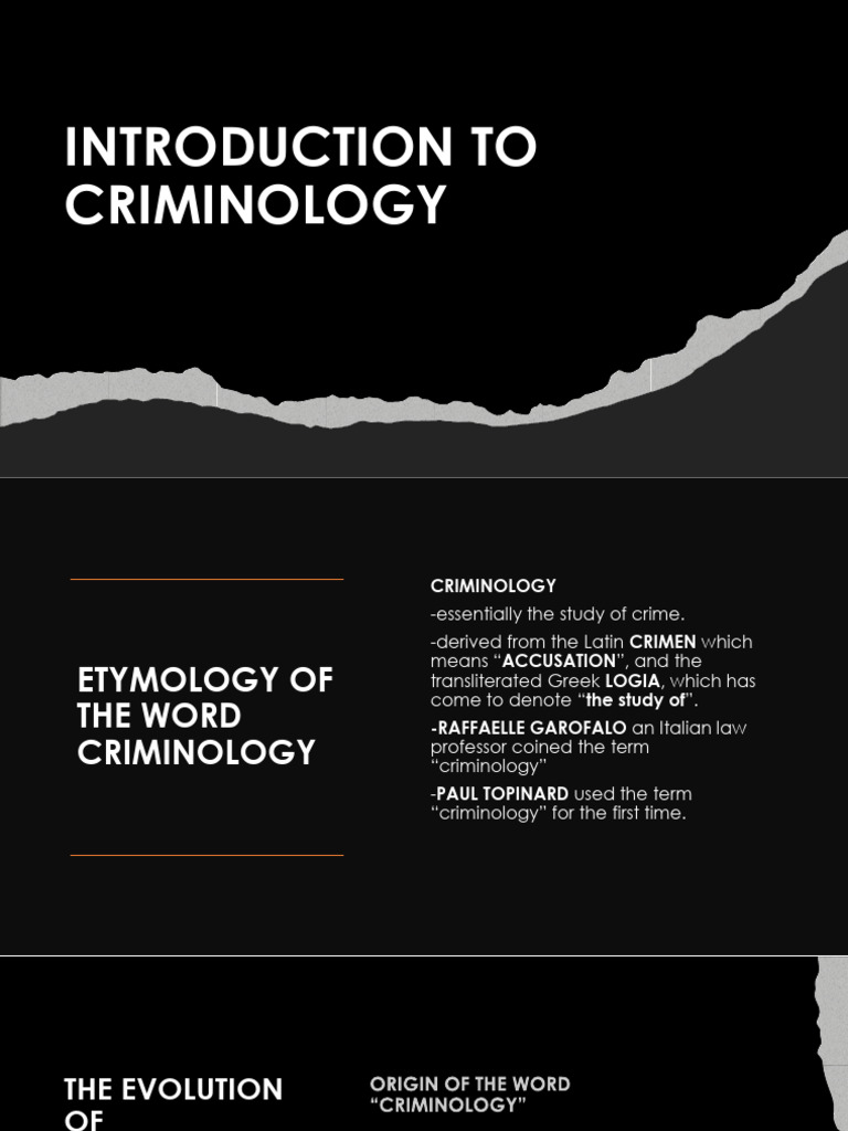 Intro To Crim Theories | PDF | Criminology | Crimes