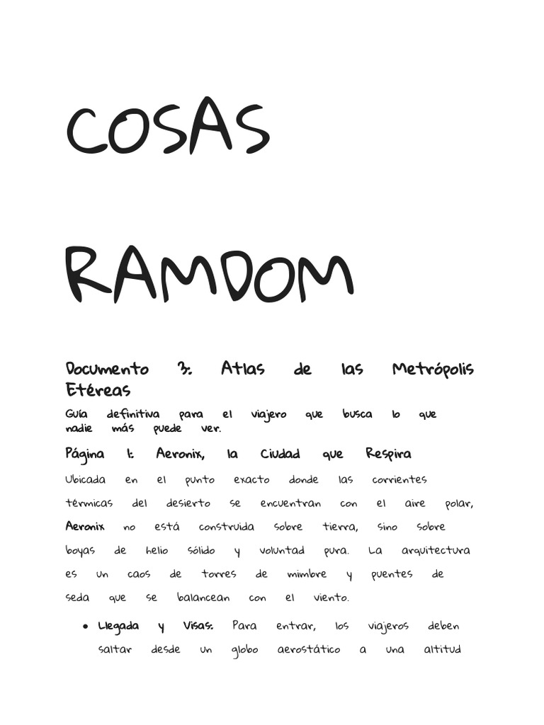 COSAS RAMDOM | PDF