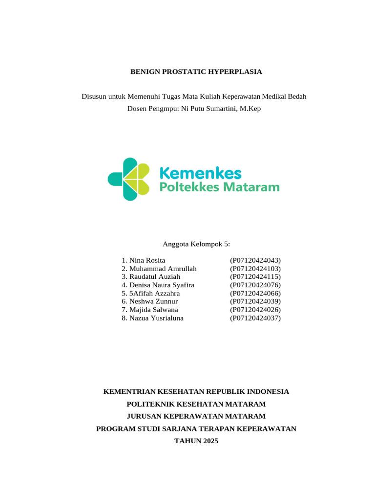 Benigna Prostatic Hyperplasia | PDF