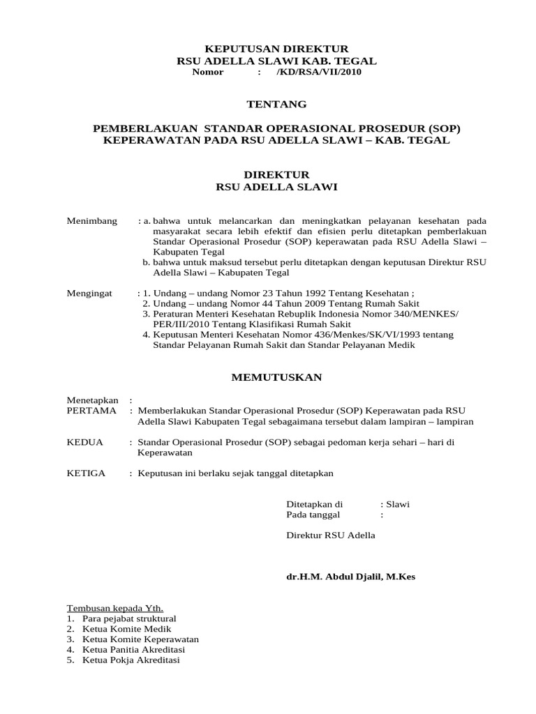 Protap Keperawatan | PDF