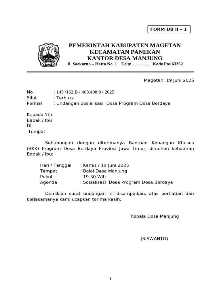 Form DB Ii-1 | PDF