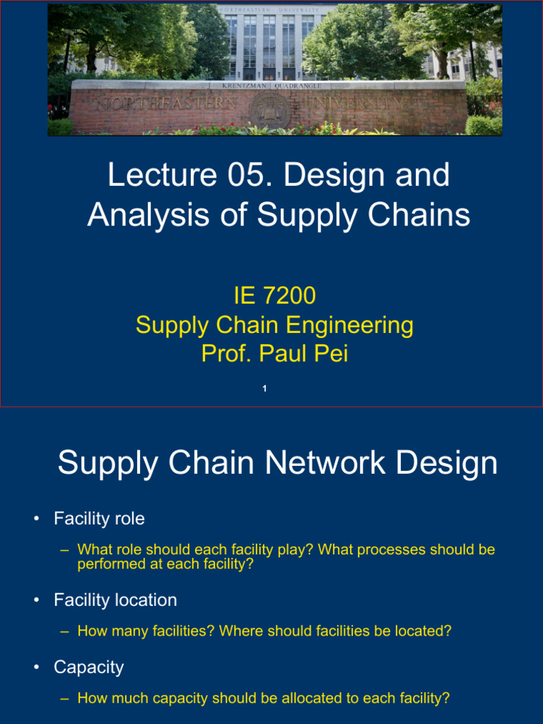 05-Supply Chain Network Design | PDF | Japanese Yen | Inventory