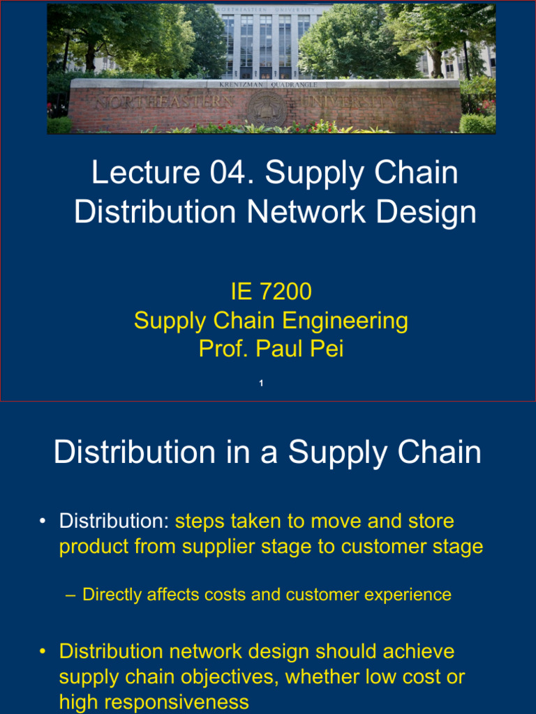 04-Dist Network Design in Supply Chain | PDF | Warehouse | Inventory