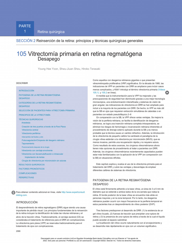 Cap 105 Ryans Retina 7th Ed 3 Volume Set-2115-2122 | PDF | Cirugía | Ojo