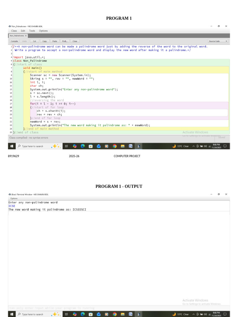 Ehaan Project | PDF | Computer Program | Programming