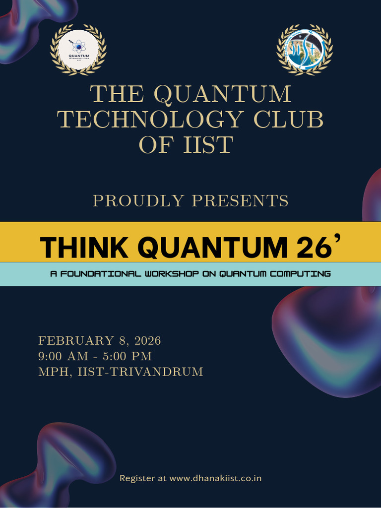Quantum Workshop Brochure Dhanak | PDF | Quantum Computing | Computing
