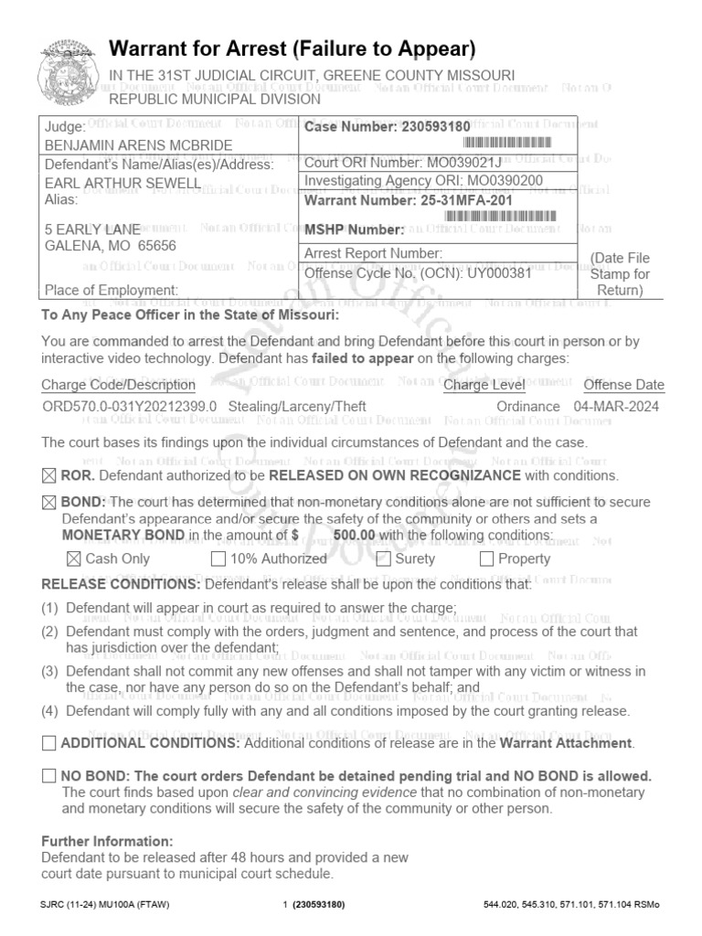 25-31mfa-201 Muni Fail To Appear Warrant Ftaw SMC 2025-Jan-14 Final PDF ...