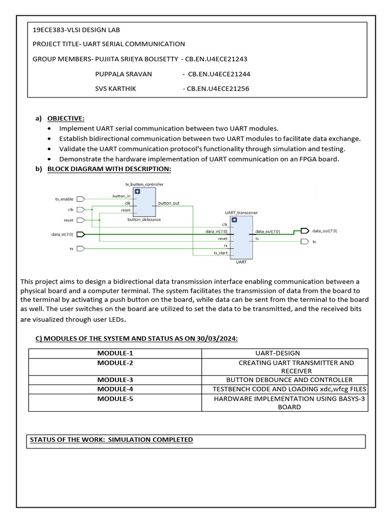 Vlsi Project Report - 243,244,256 | PDF | Digital Technology | Computer ...