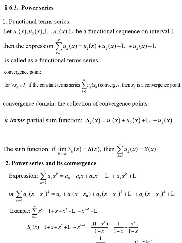 Advanced Mathematics Series P3 | PDF | Power Series | Limit (Mathematics)