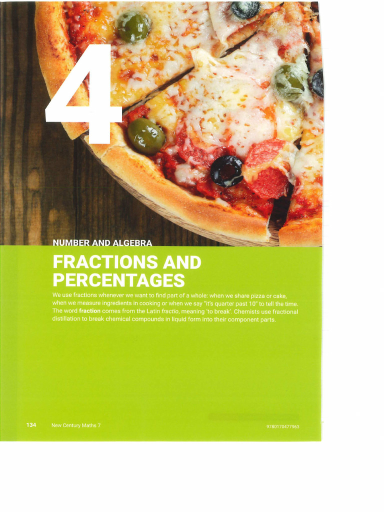 Chapter 4 Fractions and Percentages | PDF | Elementary Mathematics ...