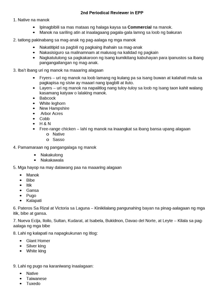 2nd Periodical EPP | PDF