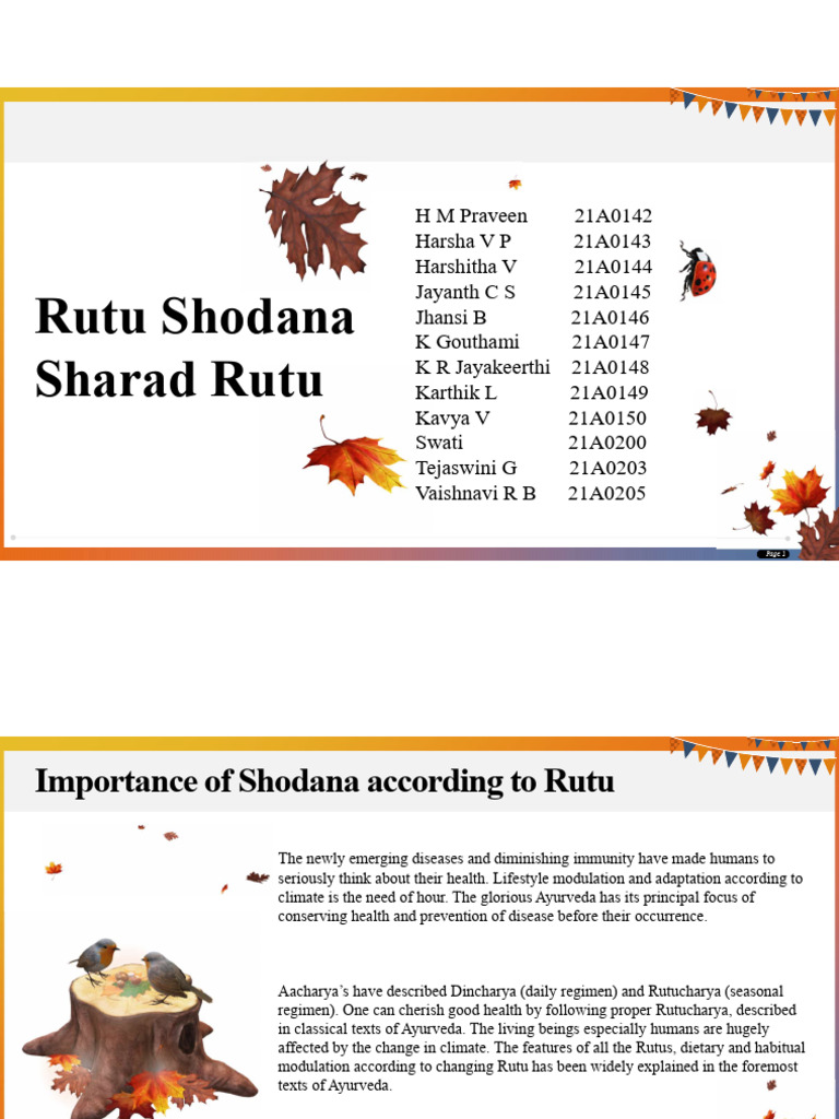Panchakarma Sharad Rutu | PDF | Ayurveda
