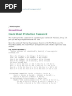 Excel Crack Sheet