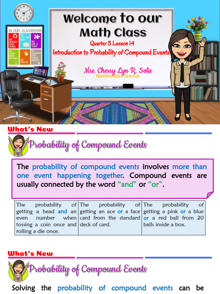 Q3 Lesson 14 Probability of Compound Events | PDF | Dice | Probability ...