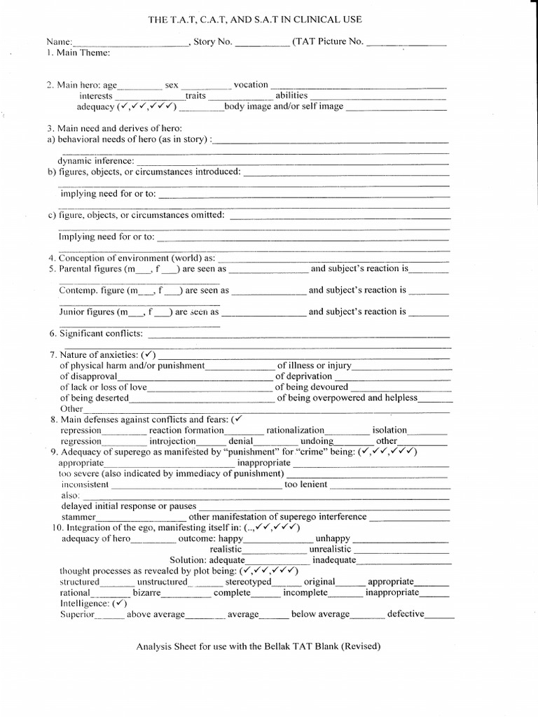 TAT Form | PDF